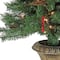 4ft. Pre-Lit Glistening Pine Entrance Artificial Christmas Tree, Clear Lights